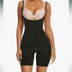 SHAPERX Shapewear for Women Tummy Control Open Bust Thigh Slimmer Body Shaper M